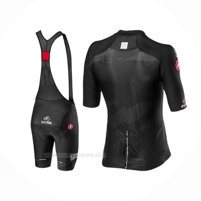 2020 Ropa Ciclismo Giro d'Italia Negro Mangas Corta y Culotte Corto